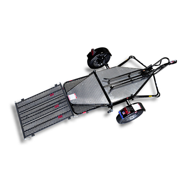 Single Rail Ride-Up Motorcycle Trailer