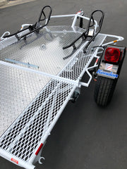 White Folding Motorcycle Trailer
