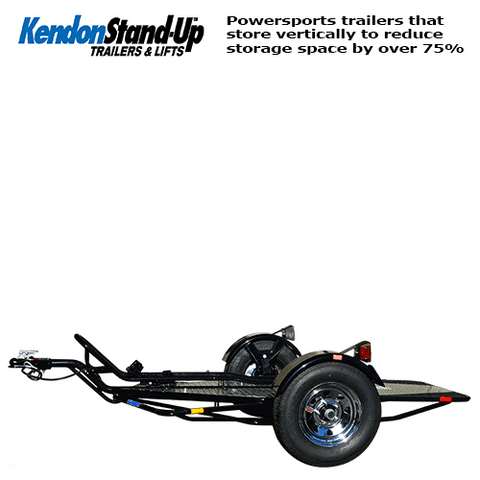 Go! Series Single Rail Ride-Up Folding Motorcycle Trailer